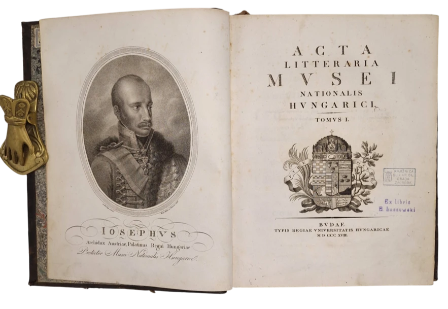 183. Jakab Ferdinánd Miller, Antal Haliczky: Acta Litteraria Musei Nationalis Hungarici. Tomus I