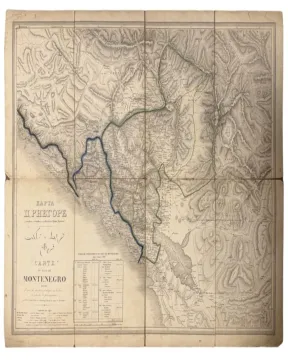 071. Karta Crne Gore / Carte du Pays de Montenegro – Grof Fedor de Karacsay (Beč, oko 1838.)