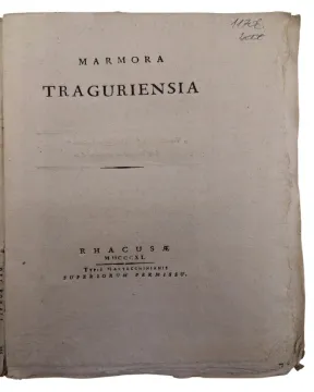 080. Ivan Josip Pavlović-Lučić: Marmora Traguriensia