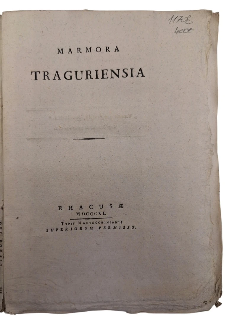 080. Ivan Josip Pavlović-Lučić: Marmora Traguriensia