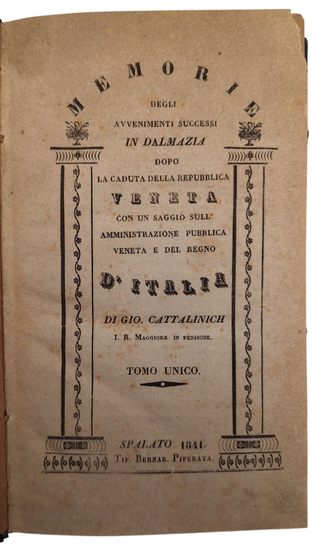 081. Ivan Katalinić: Memorie degli avvenimenti successi in Dalmazia