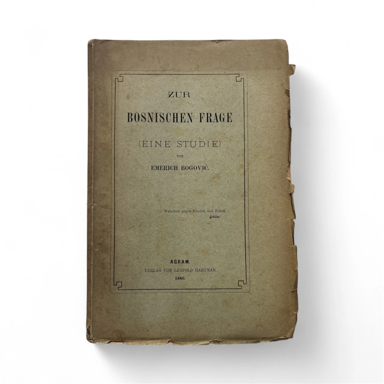 023. Emerich Bogović: Zur Bosnischen Frage ( eine Studie)