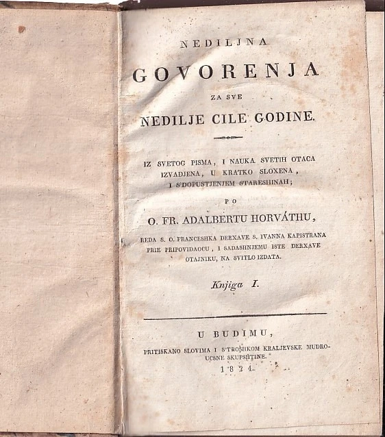145. Albert Horvat: Nediljna govorenja za sve nedilje cile godine Knjiga 1