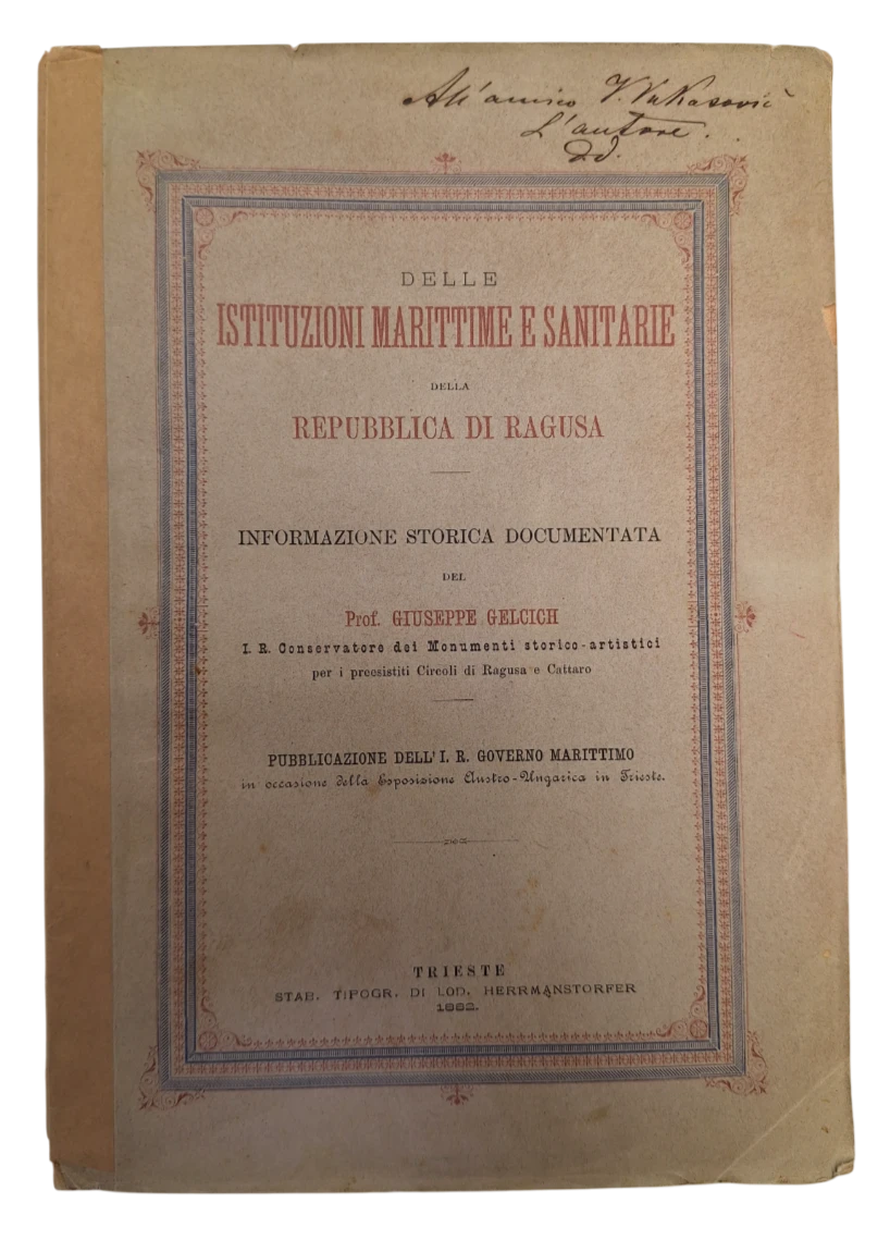 124. Josip Jelčić: Delle istituzioni marittime e sanitarie della repubblica Ragusa