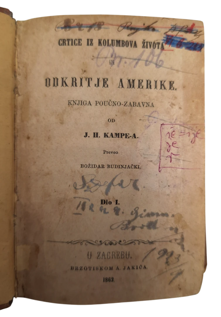 128. Joachim Heinrich Kampe: Odkritje Amerike, knjiga poučno-zabavna I-III