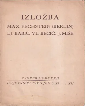 27. Izložba Max Pechstein (Berlin) – Lj. Babić, Vl. Becić, J. Miše
