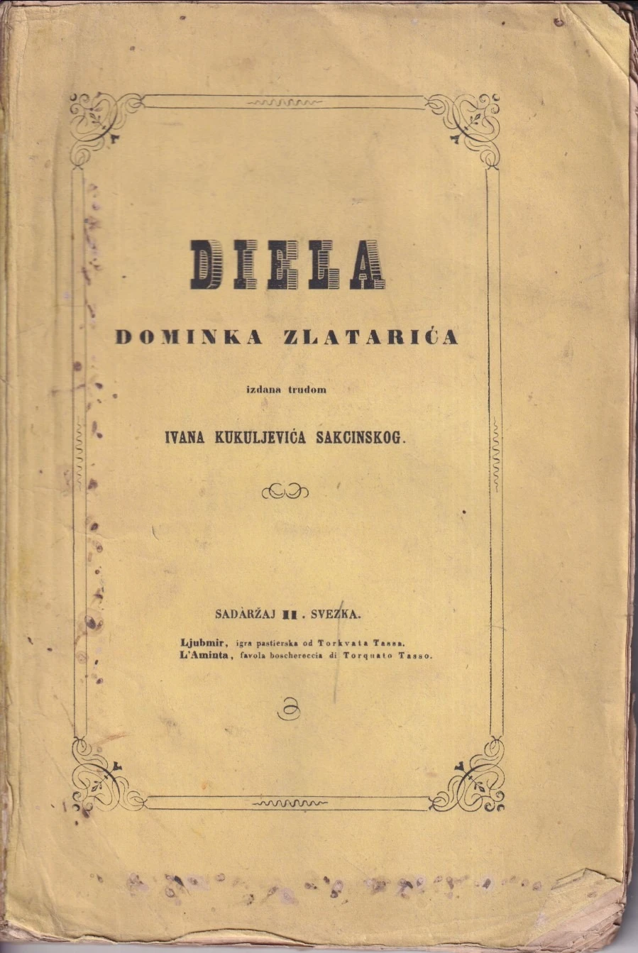 28. Ivan Kukuljević Sakcinski: Diela Dominika Zlatarića