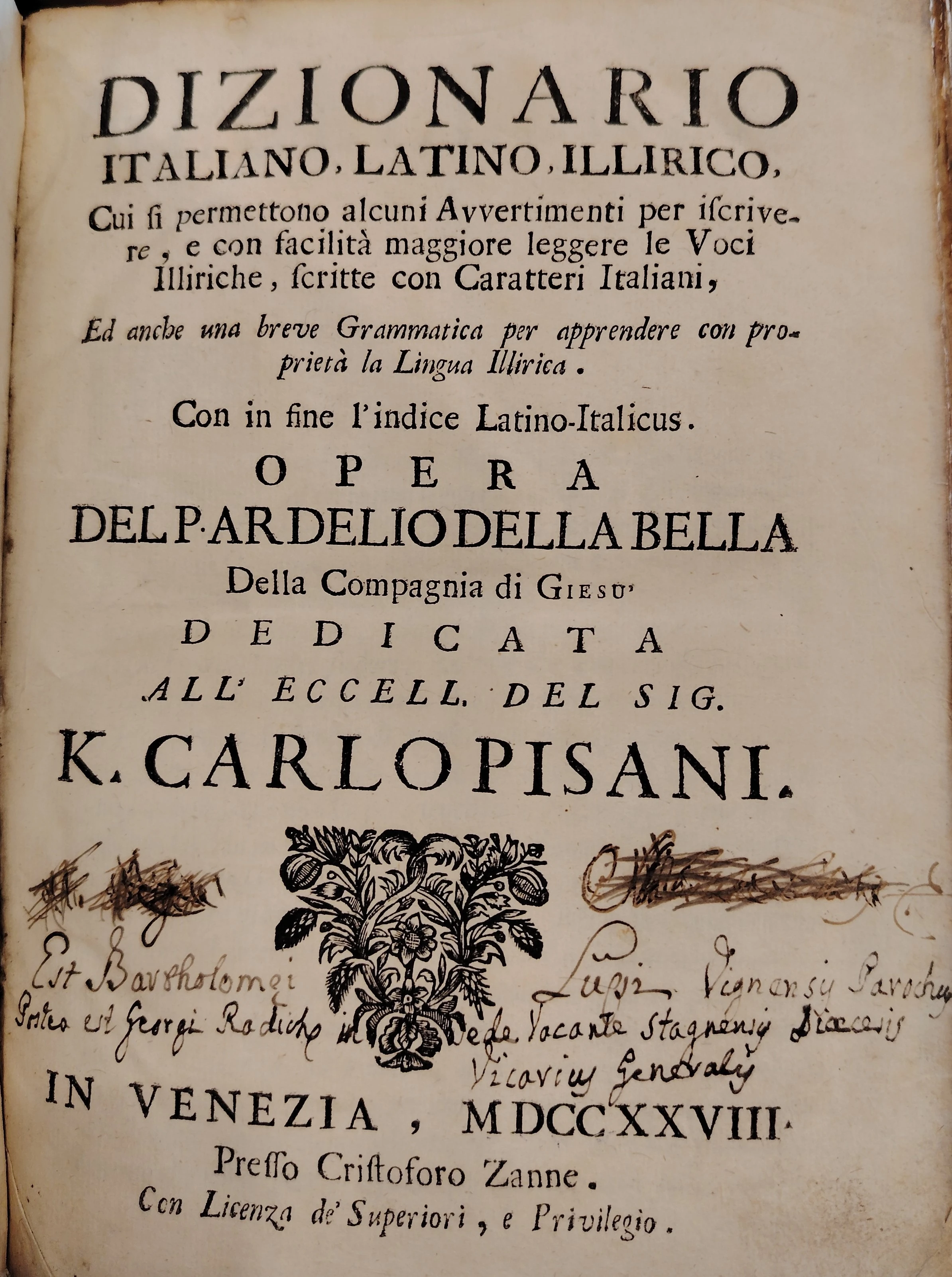 30. Ardelio Della Bella: Dizionario Italiano, Latino, Illirico